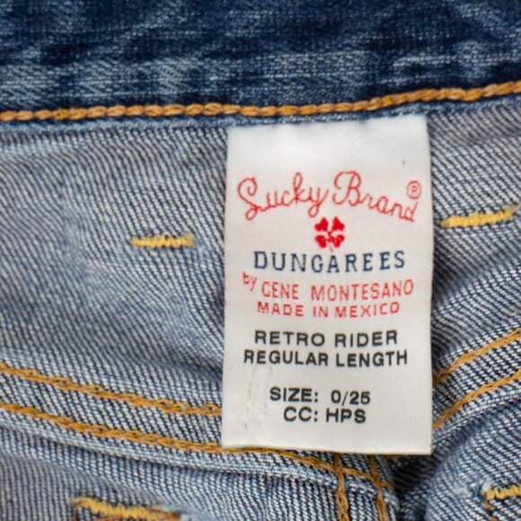 Lucky Brand Jeans Retro Rider Bootcut 0 (25 X 30) Women's Denim Jeans Zip Fly - Picture 8 of 9